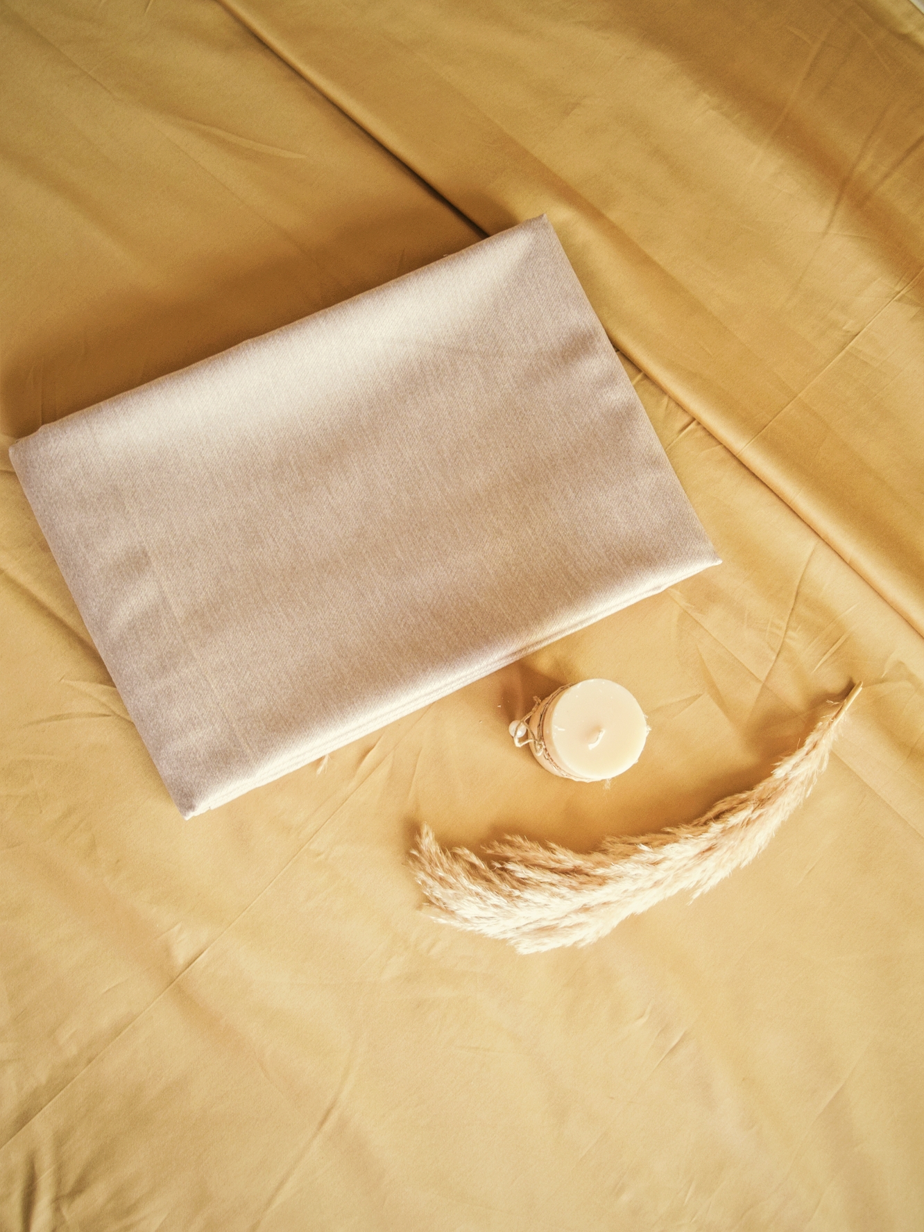 "Brume des montagnes": jeté de lit 100% gabardine de soie – Image 3