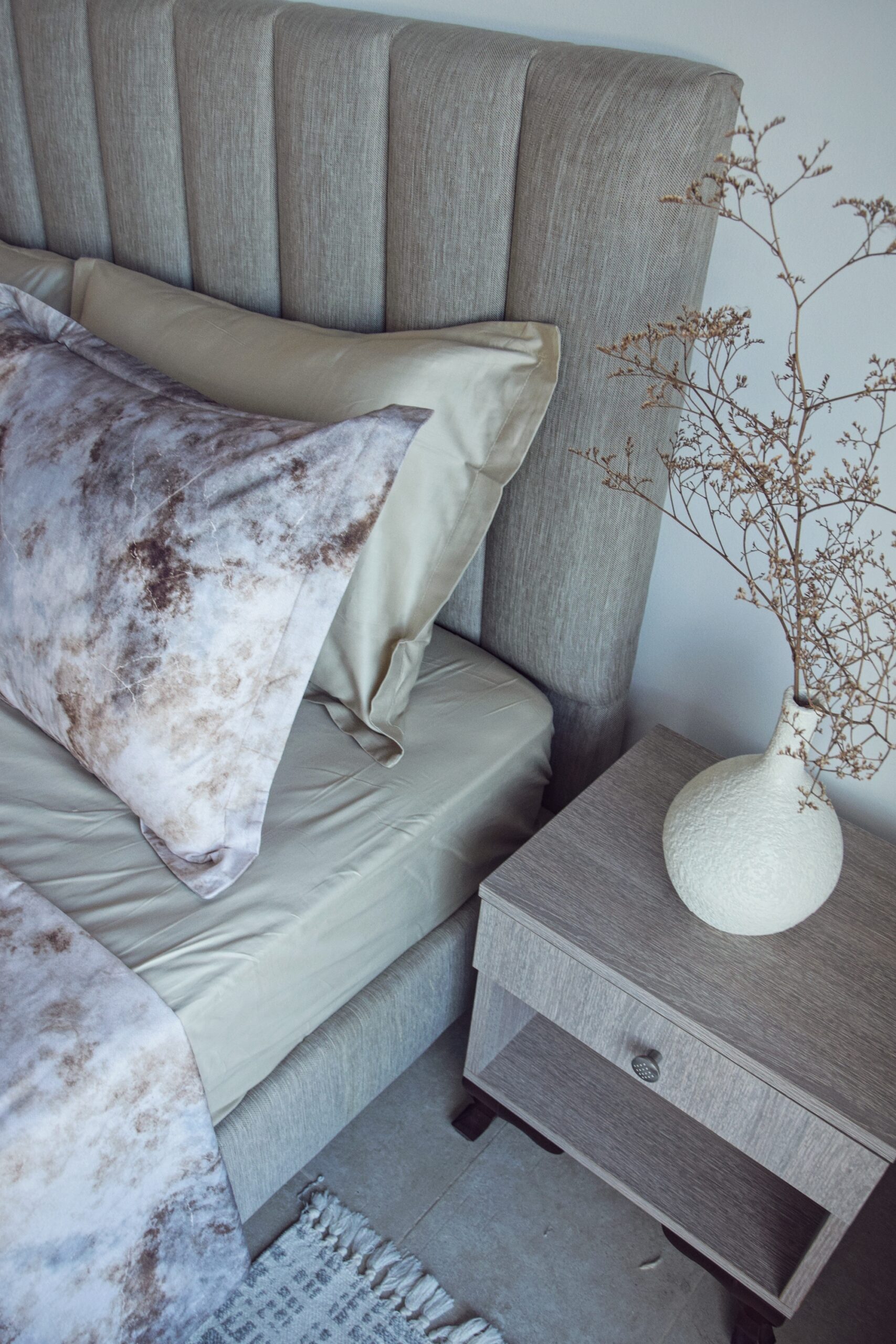"Forêt marbrée": Parure de lit Hivernale 100% satin de coton – Image 4