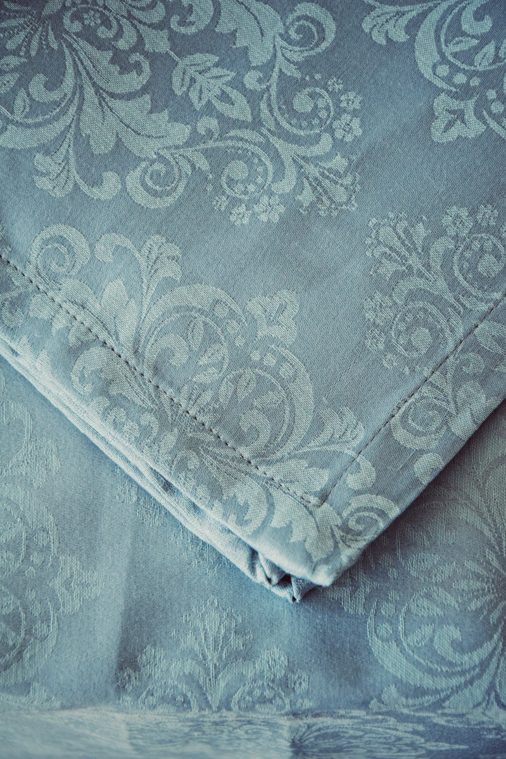 "Perle Bleu": Nappe + 6 serviettes de table – Image 4