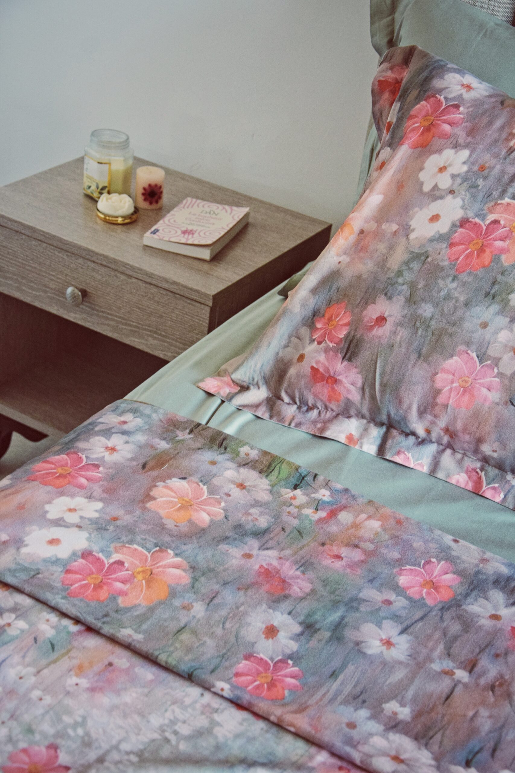 "Jardin d'hiver": Parure de lit hivernale 100% satin de coton – Image 4
